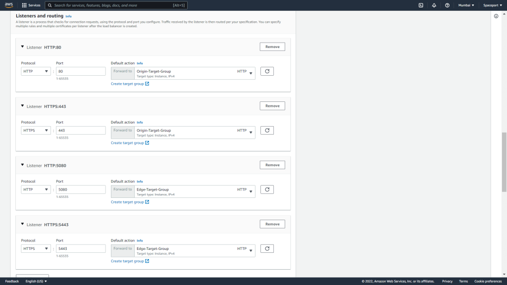 Load balancer routing