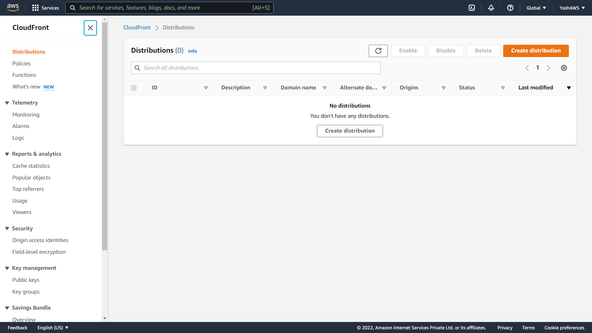 Cloudfront Distribution