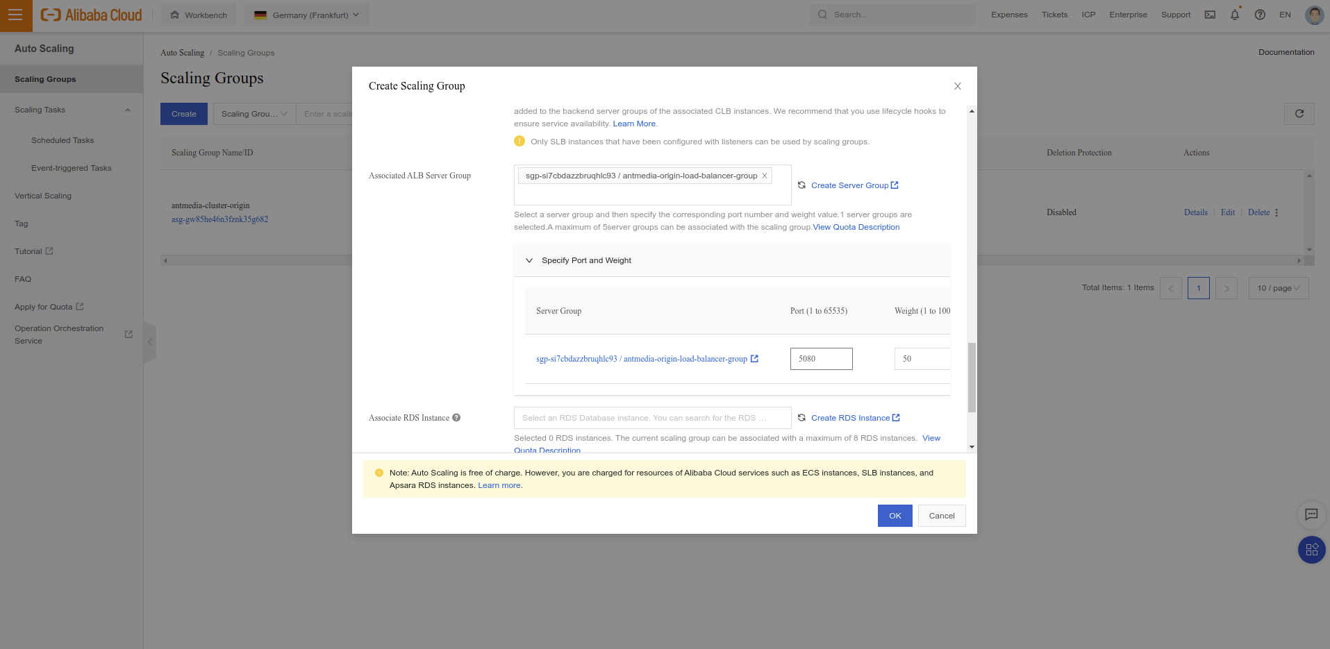 13 alibaba cloud create origin scaling group step1