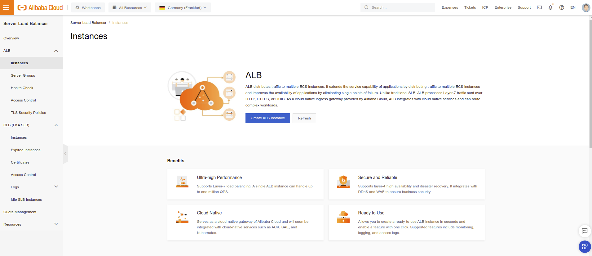 16 alibaba cloud create load balancer