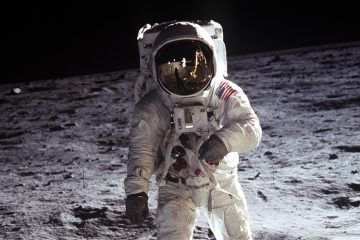 buzz aldrin on the moon