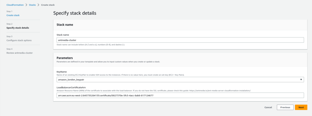 aws cloud setup with ant media